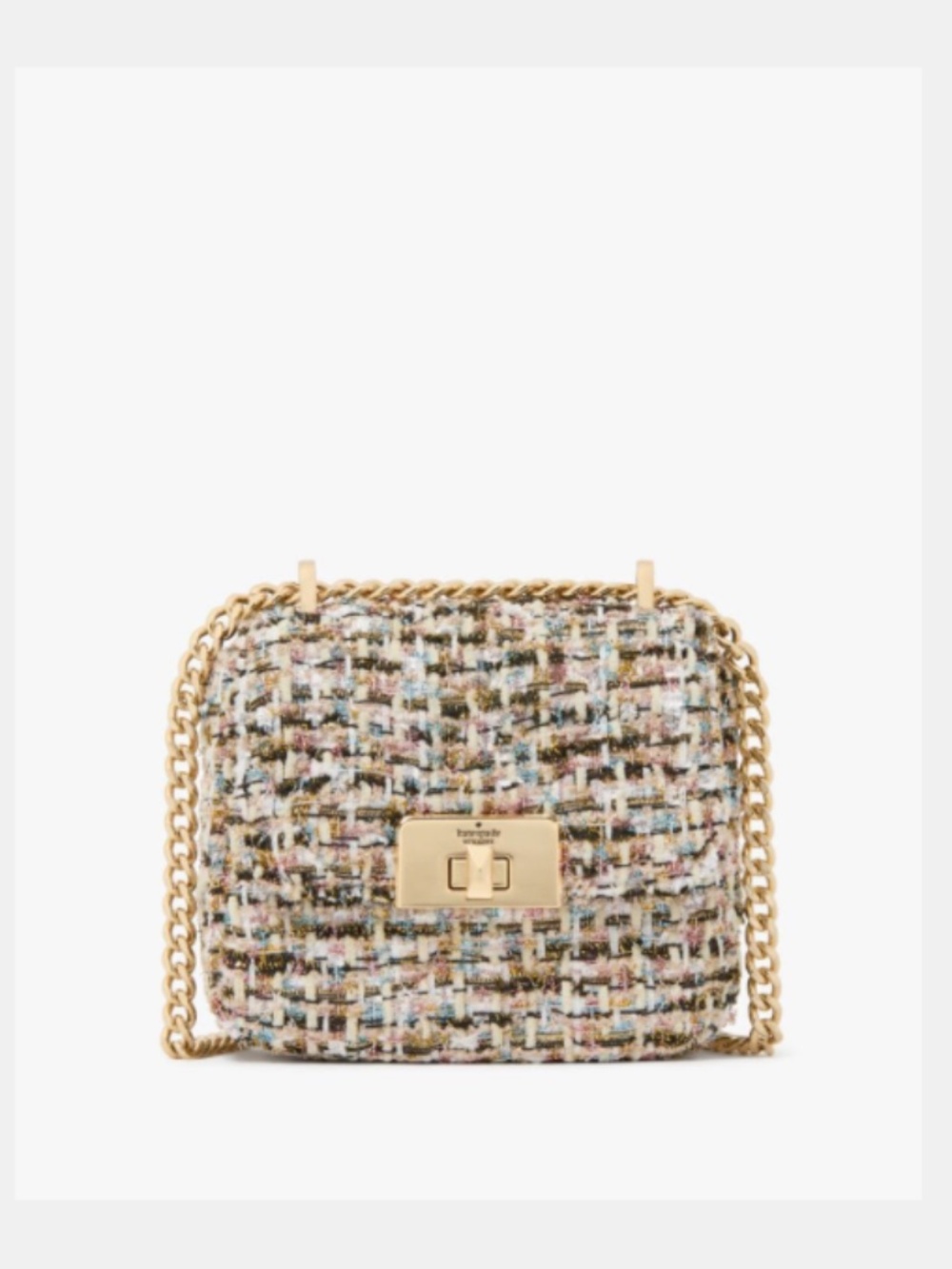 Kate Spade Carey Tinsel Tweed Micro Flap Crossbody NWOT